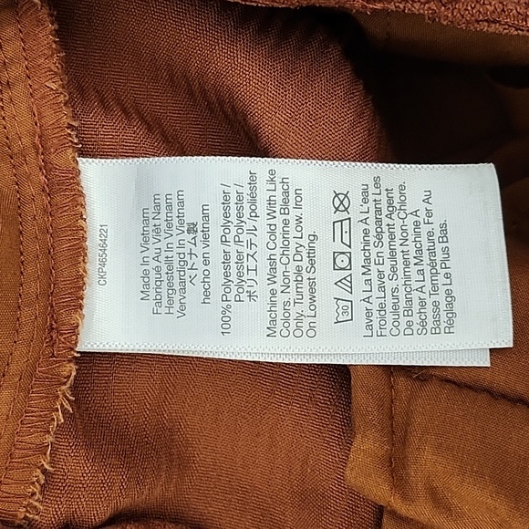 Madewell High Waist Tapered Corduroy Pants      Rust Red Trousers Size 4 - Picture 16 of 16